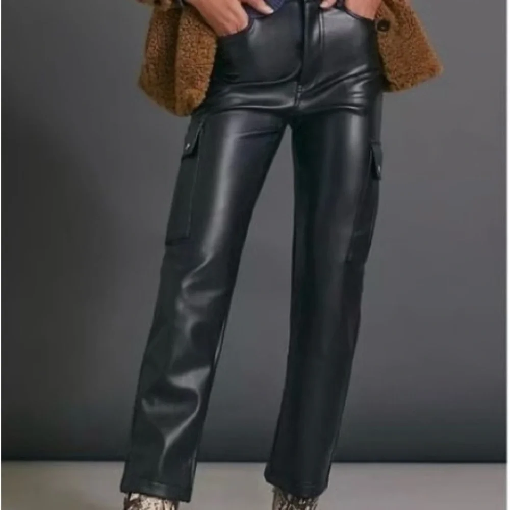 Avec Les Filles Faux Leather Pants in Black - Picture 1 of 11
